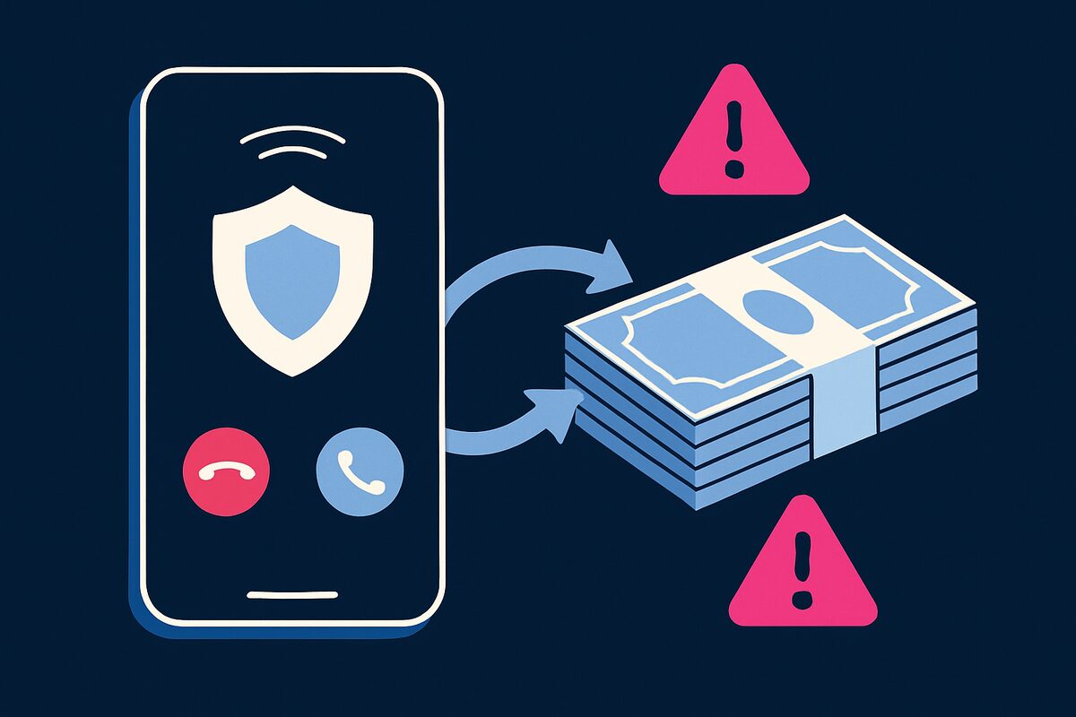 Illustration for the scam check: A call from the police or a government agency asking for money? The documented scam pattern